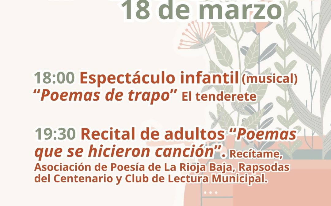 Celebración del Día Internacional de la Poesía – Para público adulto