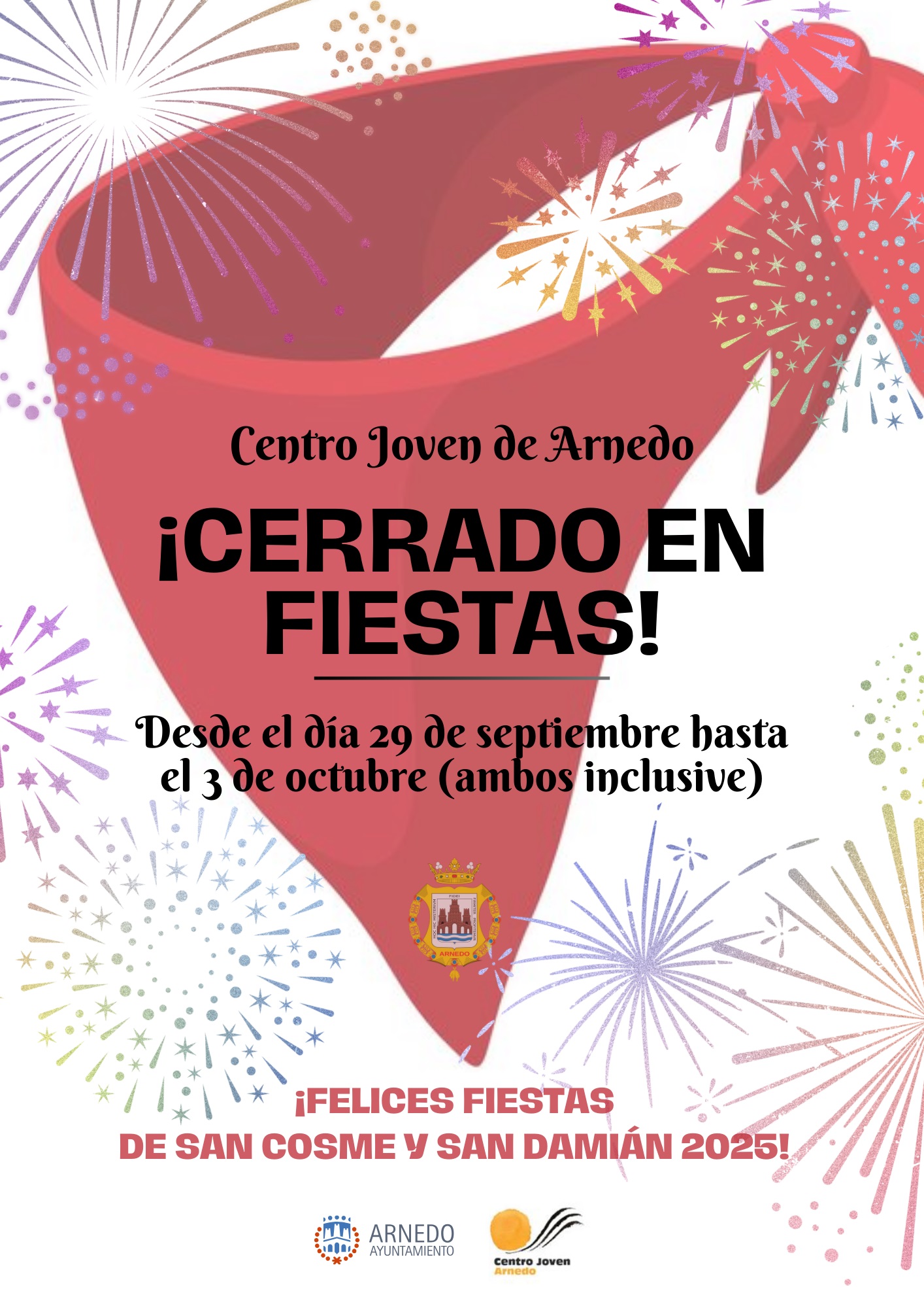 El Centro Joven: se cierra por fiestas de San Cosme y San Damián