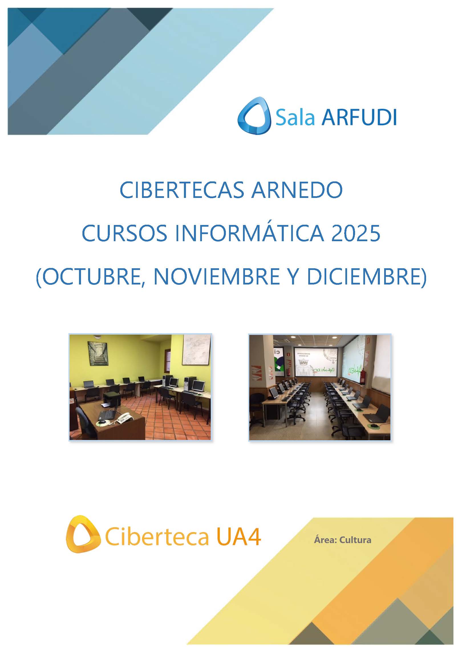 Cursos de informática octubre, noviembre y diciembre 2025 Cibertecas Municipales.