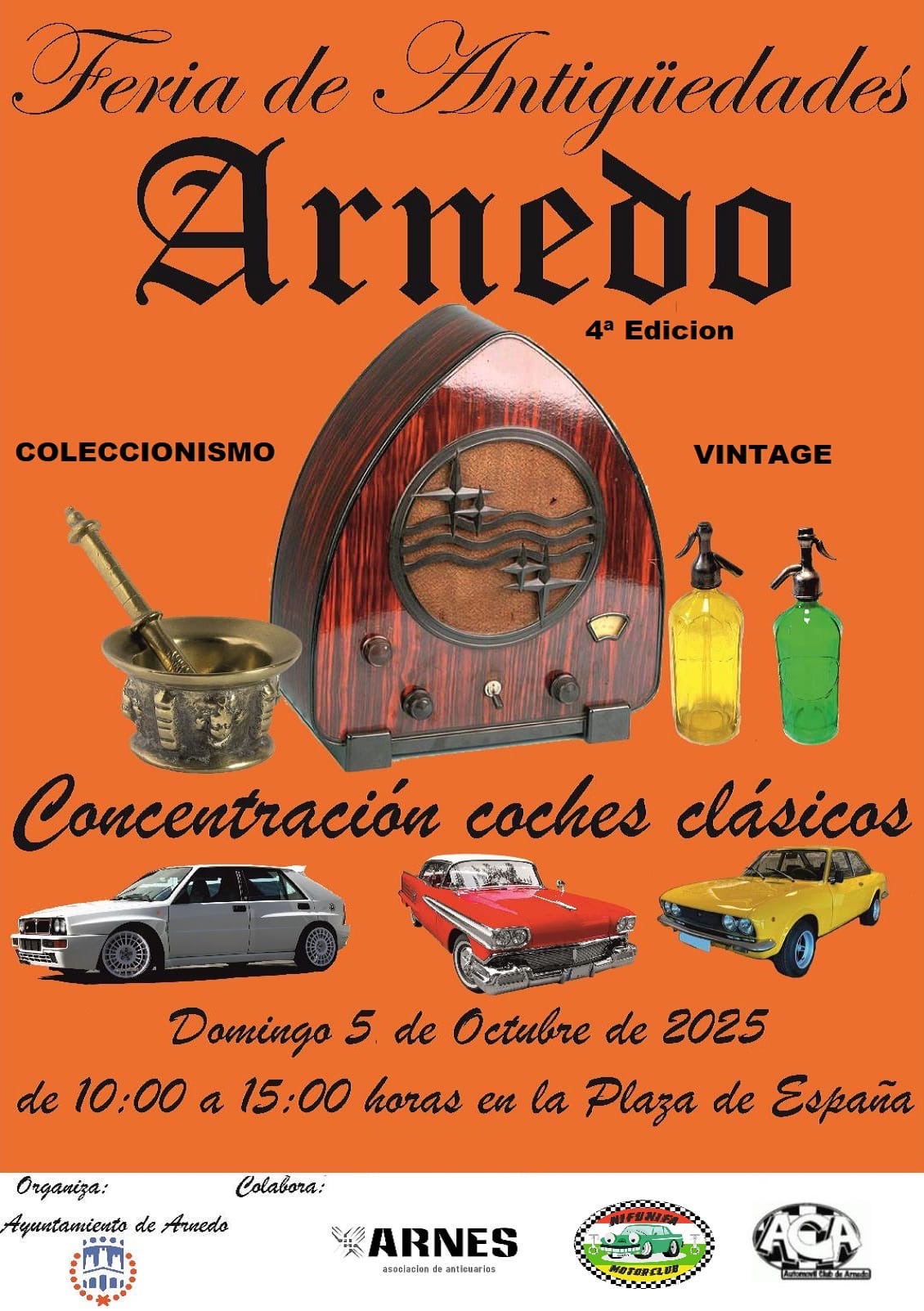 Arnedo acoge este domingo la IV Feria de Antigüedades y Concentración de Coches Clásicos