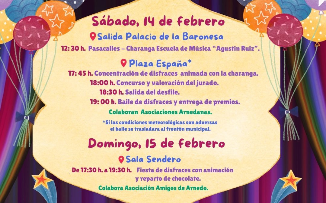 Carnaval 2026. Concurso y baile de disfraces