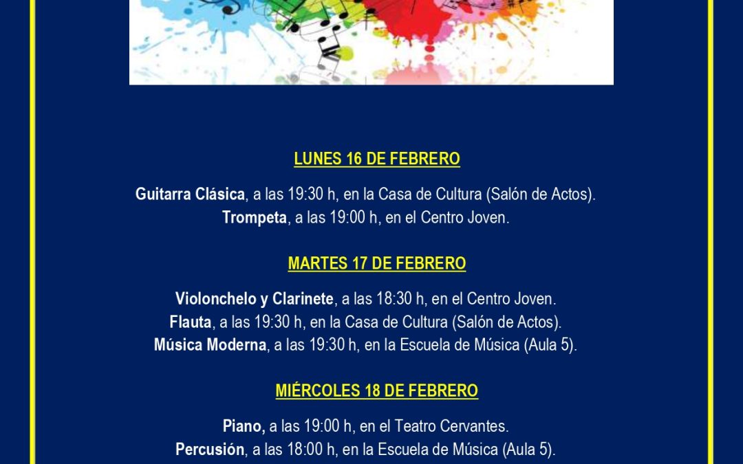 Ciclo de audiciones Escuela Mpal. de Música «Agustín Ruiz» de Arnedo