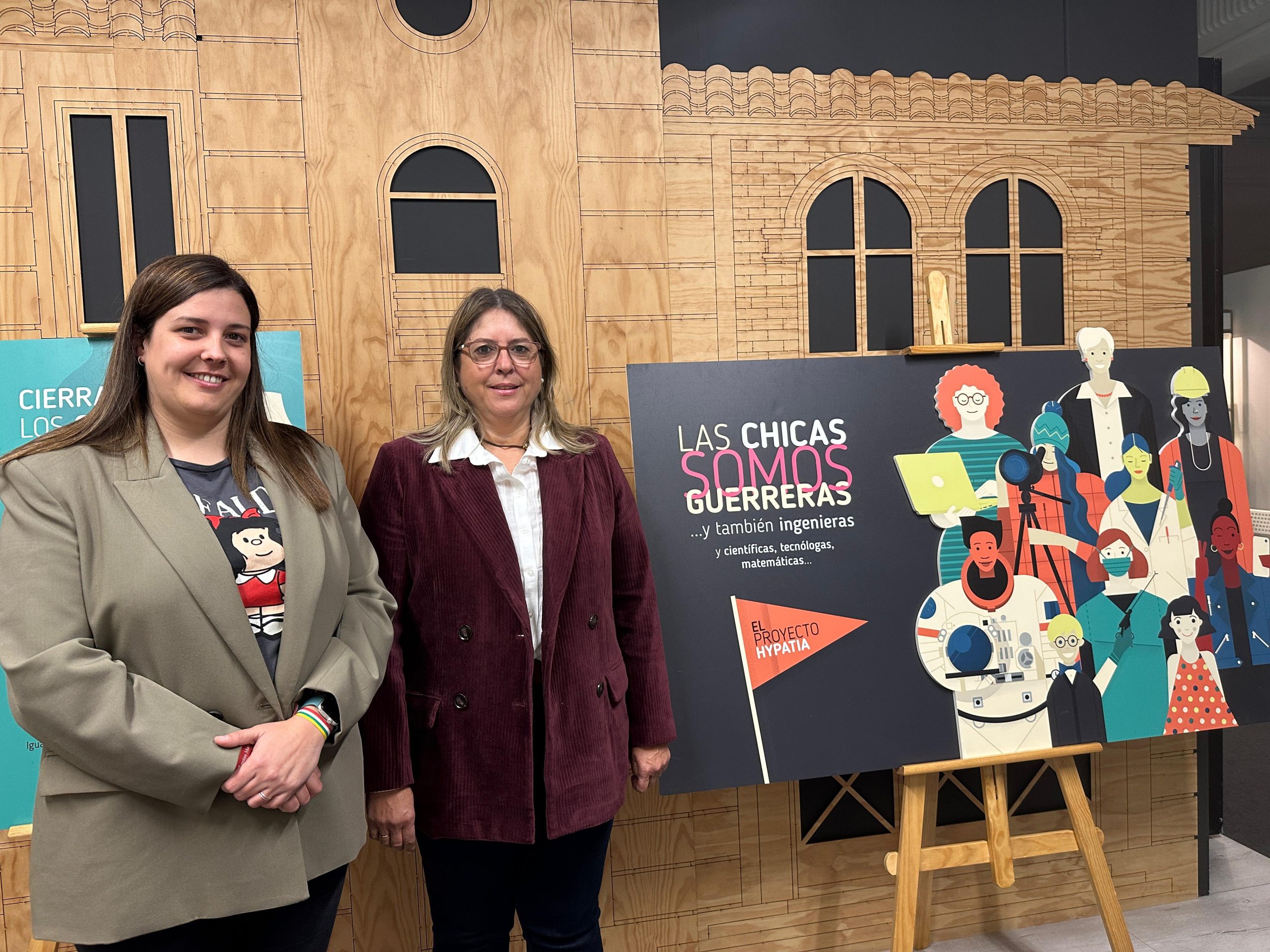 Arnedo inaugura la exposición «Las chicas son guerreras… y también ingenieras (y científicas, tecnólogas, matemáticas…)» dentro de los actos del 8M