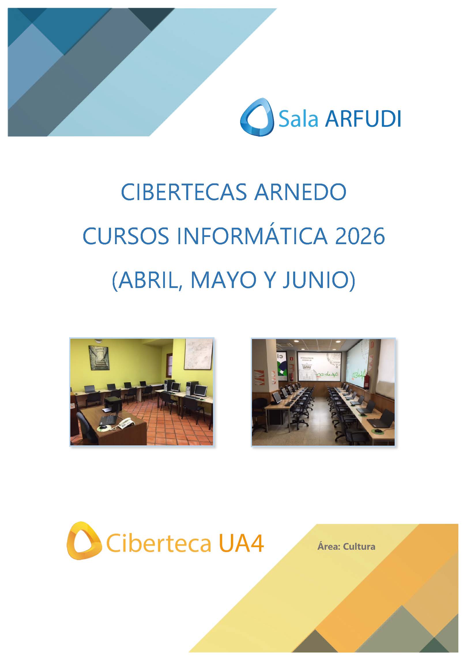 Cursos de informática abril, mayo y junio 2026 Cibertecas Municipales.