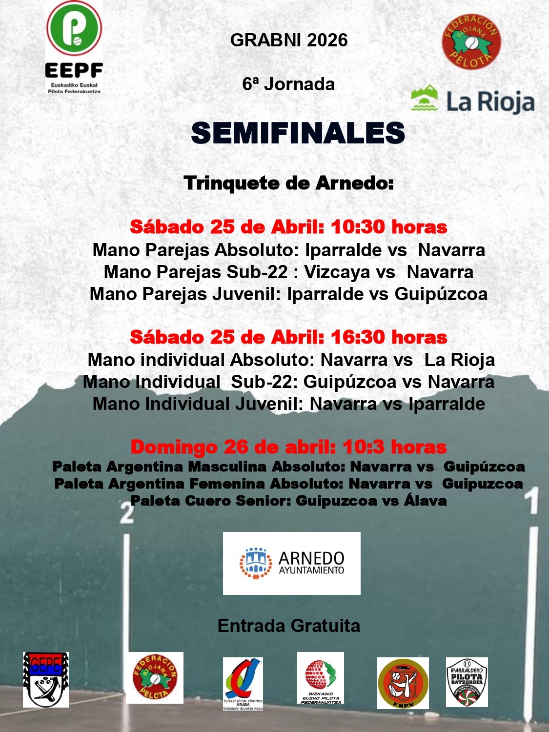 Semifinales Torneo Federaciones GRABNI