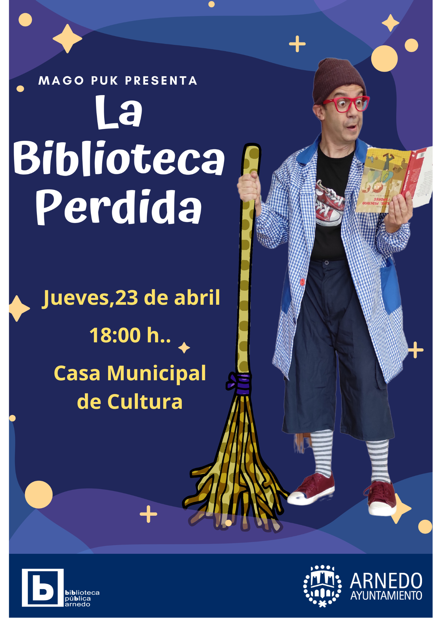 Celebración del Día Internacional del Libro con niños y jóvenes.