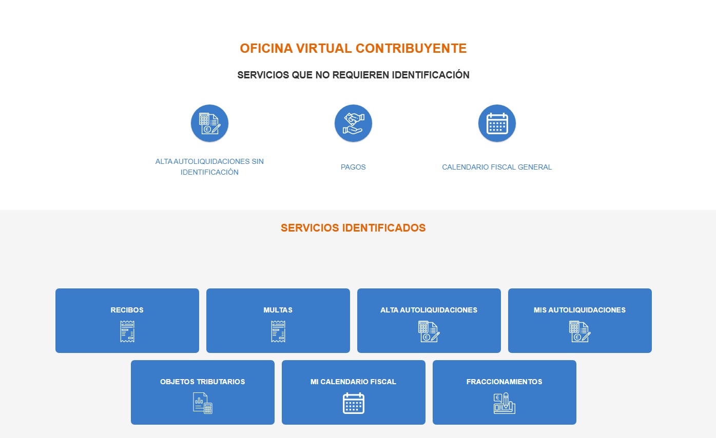 La nueva oficina virtual del contribuyente permitirá la obtención de cartas de pago y el abono de tasas a través de la sede electrónica 