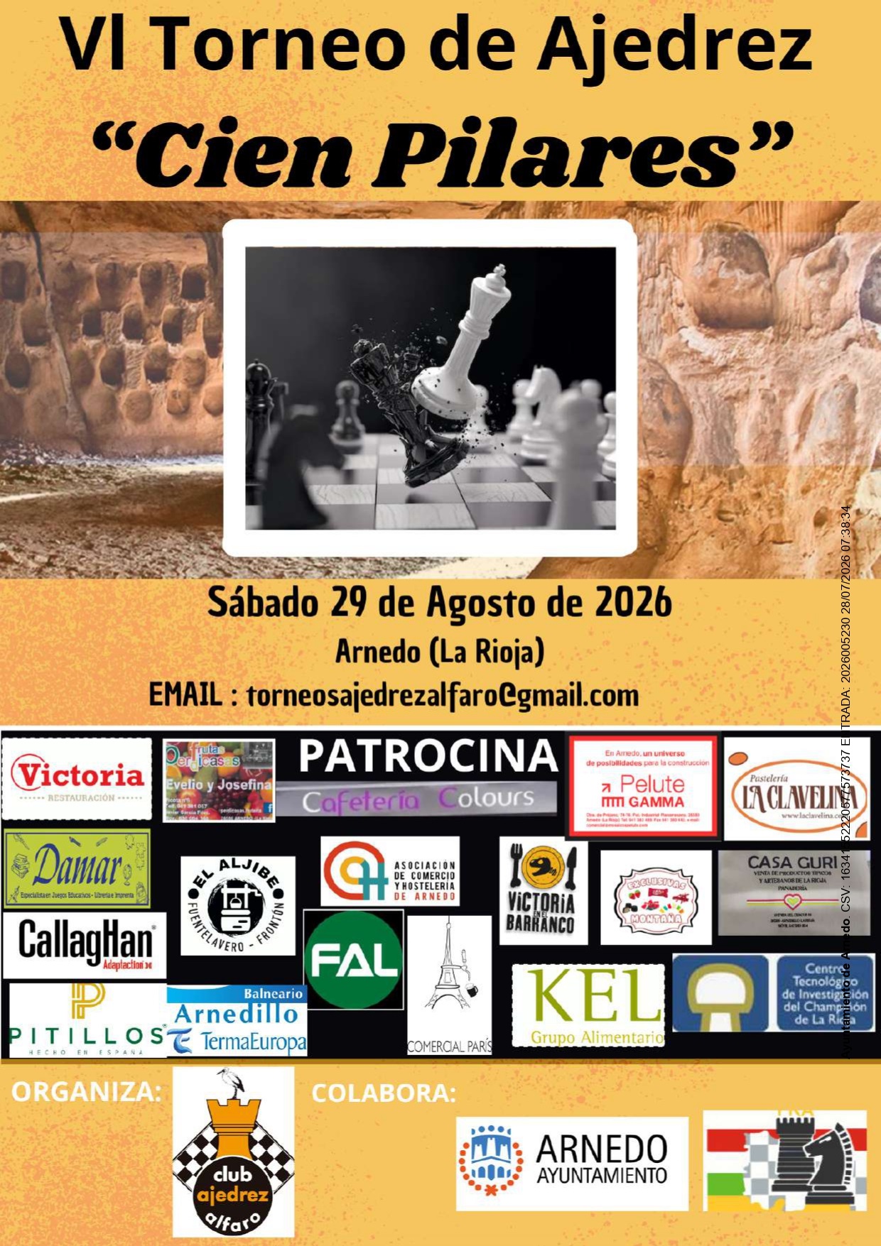 VI  Torneo de Ajedrez. Cien Pilares