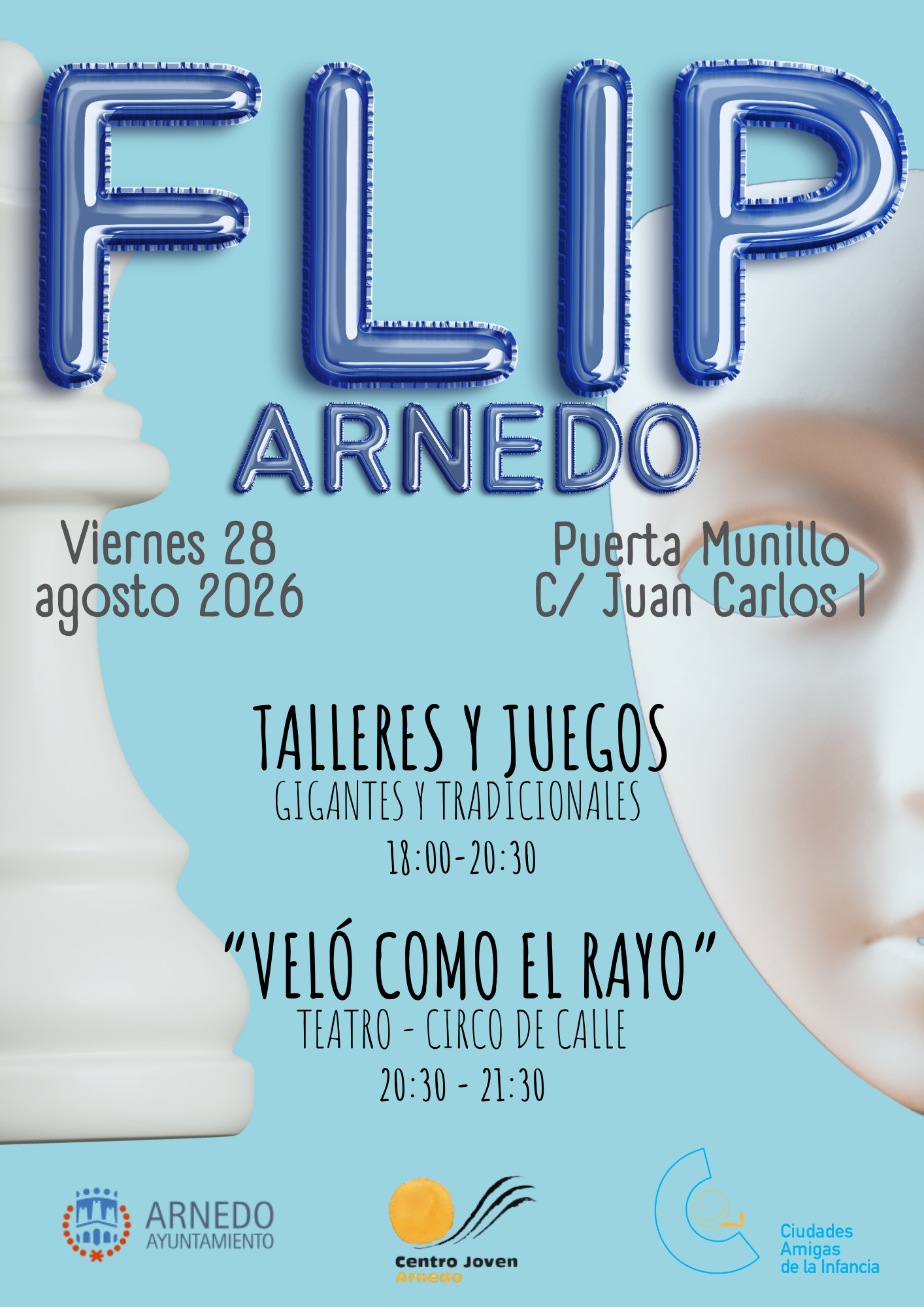 FlipArnedo 2026: juegos y teatro de calle.